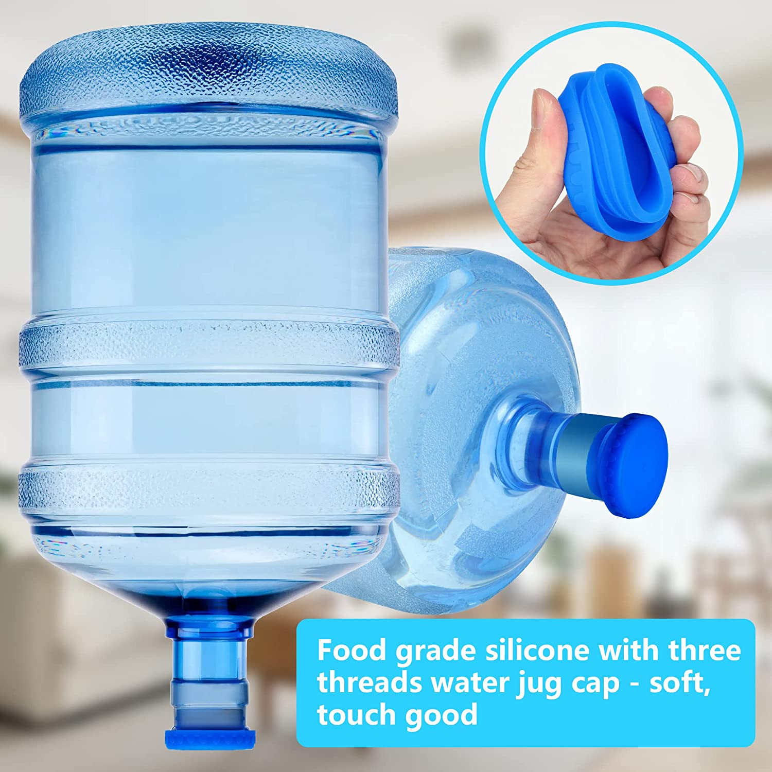 Water Jug Caps 5 Gallon Reusable Silicone