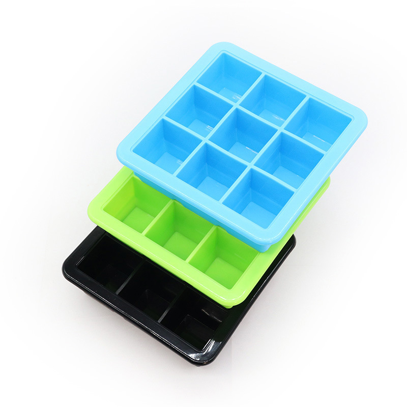 Форма для кубиков льда с 9 сетками и крышкой