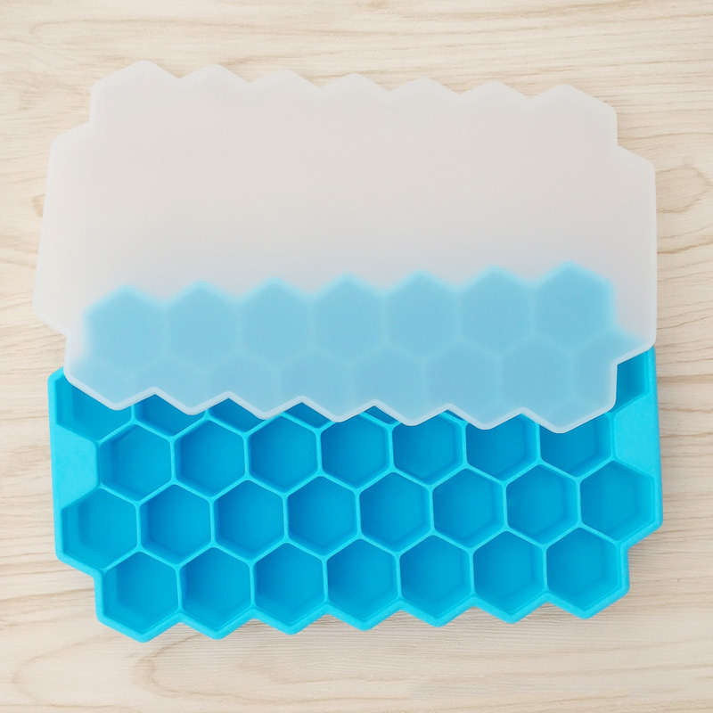 Многоразовая силиконовая форма для кубиков льда 37 решеток для льда со съемными крышками