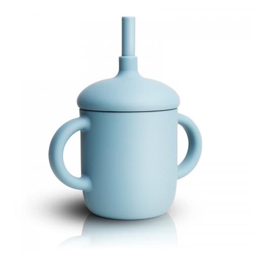 герметичная силиконовая чашка для воды с соломинкой для малышей